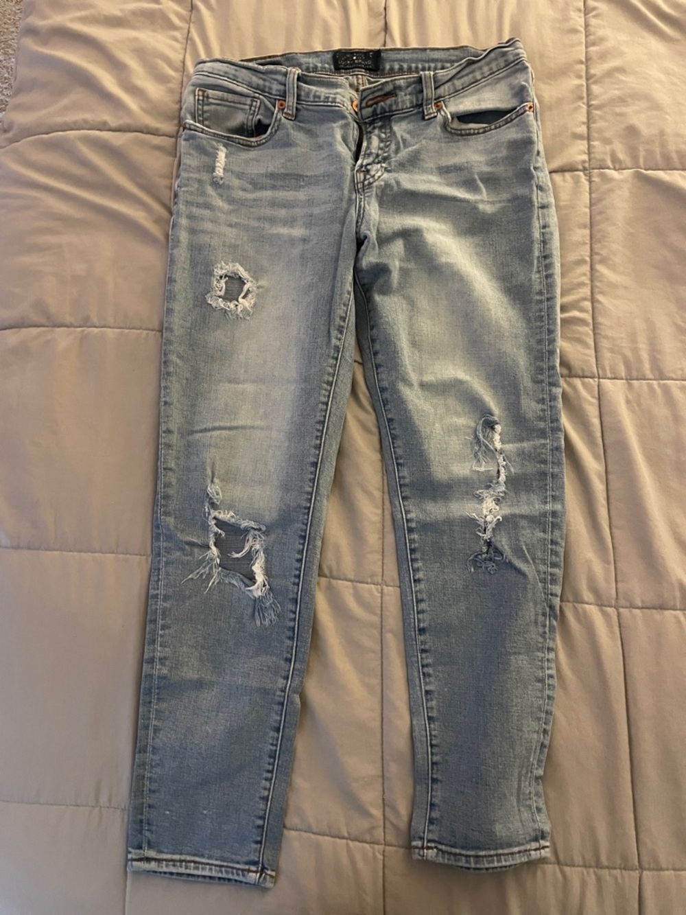 Lucky Brand Light Blue Distressed Skinny Jeans